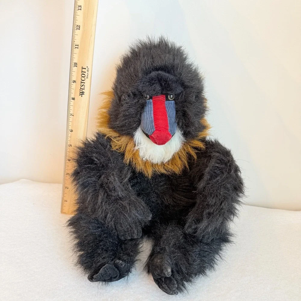 Vintage‎ 1990s Cascades Toy Mandrill Baboon Hand Puppet Plush Made in Indonesia